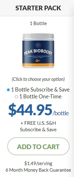 Peak BioBoost 1 bottle order